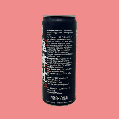 Demon Slayer Pomegranate Energy Drink