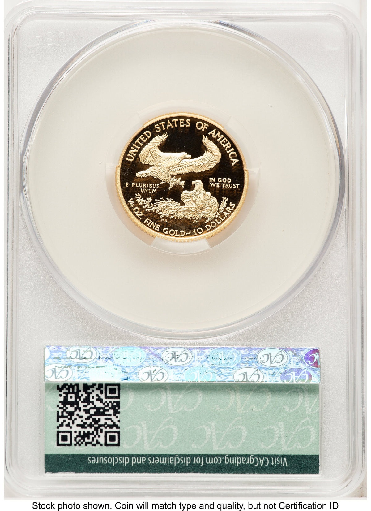 2015-W Proof Gold Eagle 1/4 oz First Delivery CACG PR70