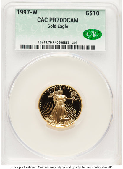 1997-W Proof Gold Eagle 1/4 oz Non Designation CACG PR70