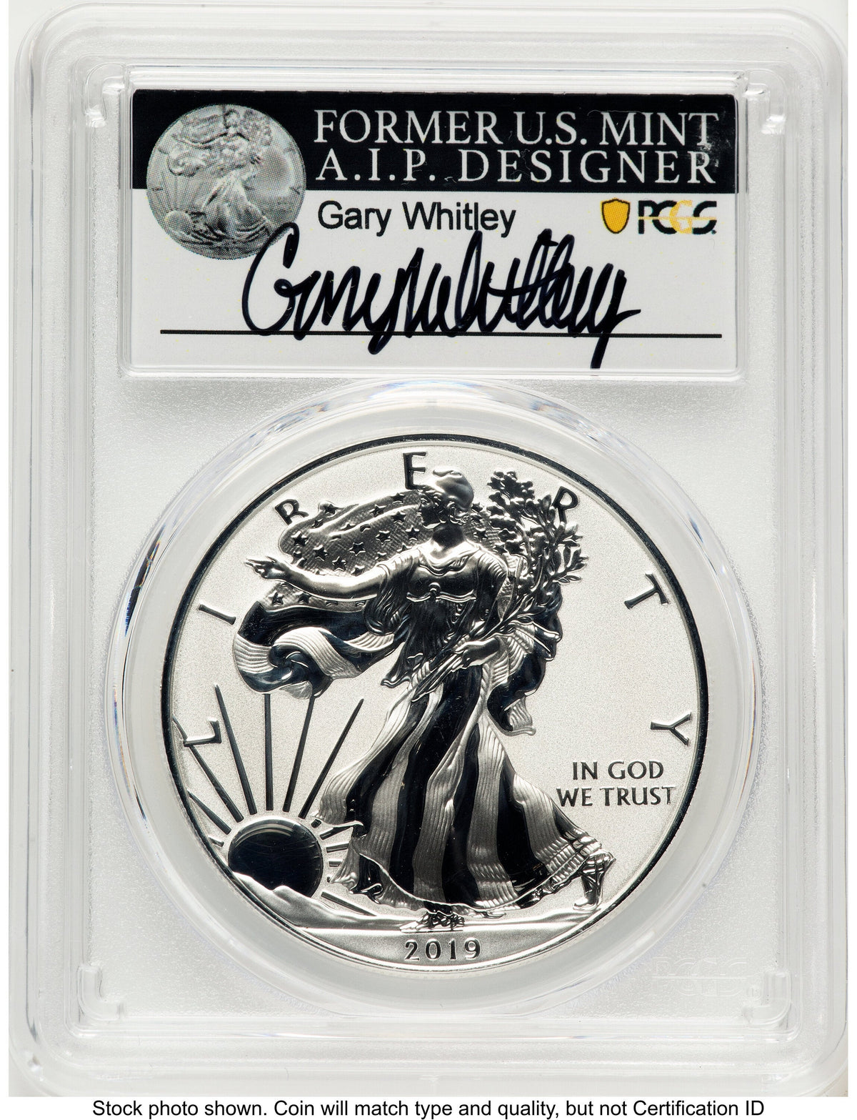 2019-S Enhanced Reverse Proof Silver Eagle 1 oz FS Gary Whitley PCGS PR70