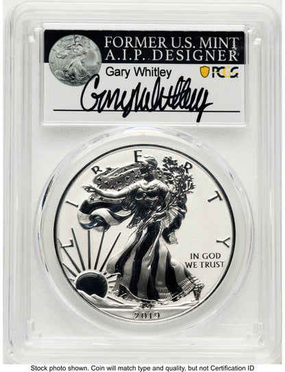 2019-S Enhanced Reverse Proof Silver Eagle 1 oz FS Gary Whitley PCGS PR70