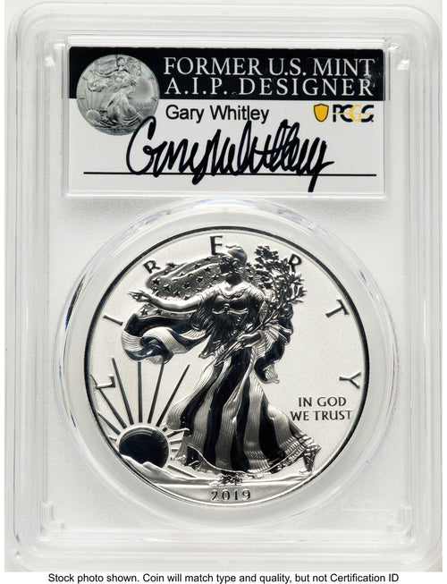 2019-S Enhanced Reverse Proof Silver Eagle 1 oz FS Gary Whitley PCGS PR70