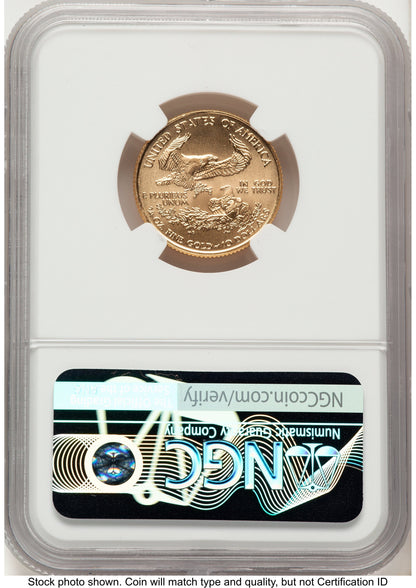 2001 Gold Eagle 1/4 oz John NGC MS70 Mercanti