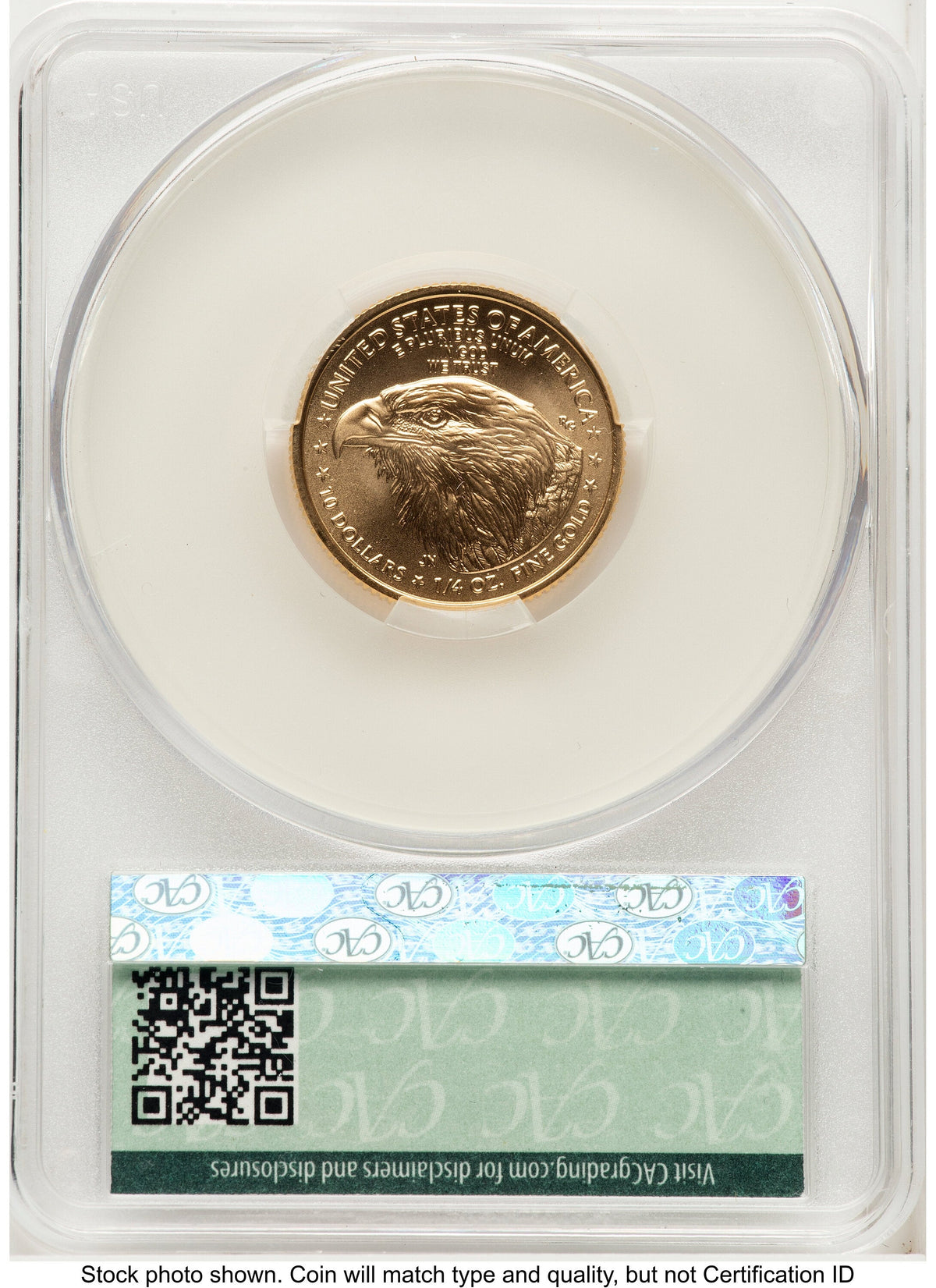 2021-W TY2 Gold Eagle 1/4 oz Unfinished Proof Dies Ron Drzewucki CACG PR70