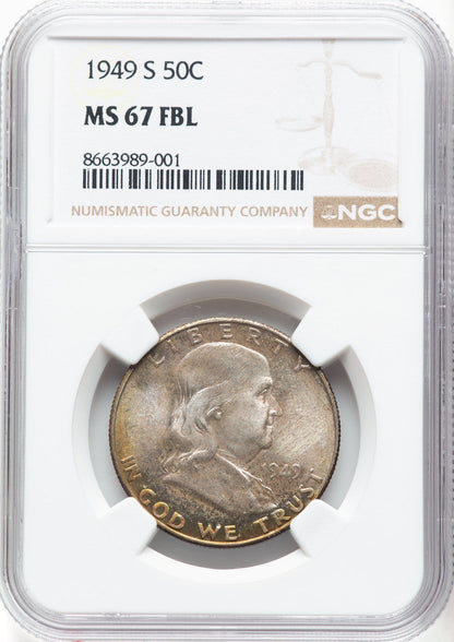 1949-S 50C FL Franklin Half Dollar NGC MS67