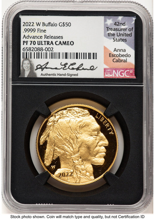 2022-W Proof Gold Buffalo 1 oz AR Anna Cabral NGC PF70