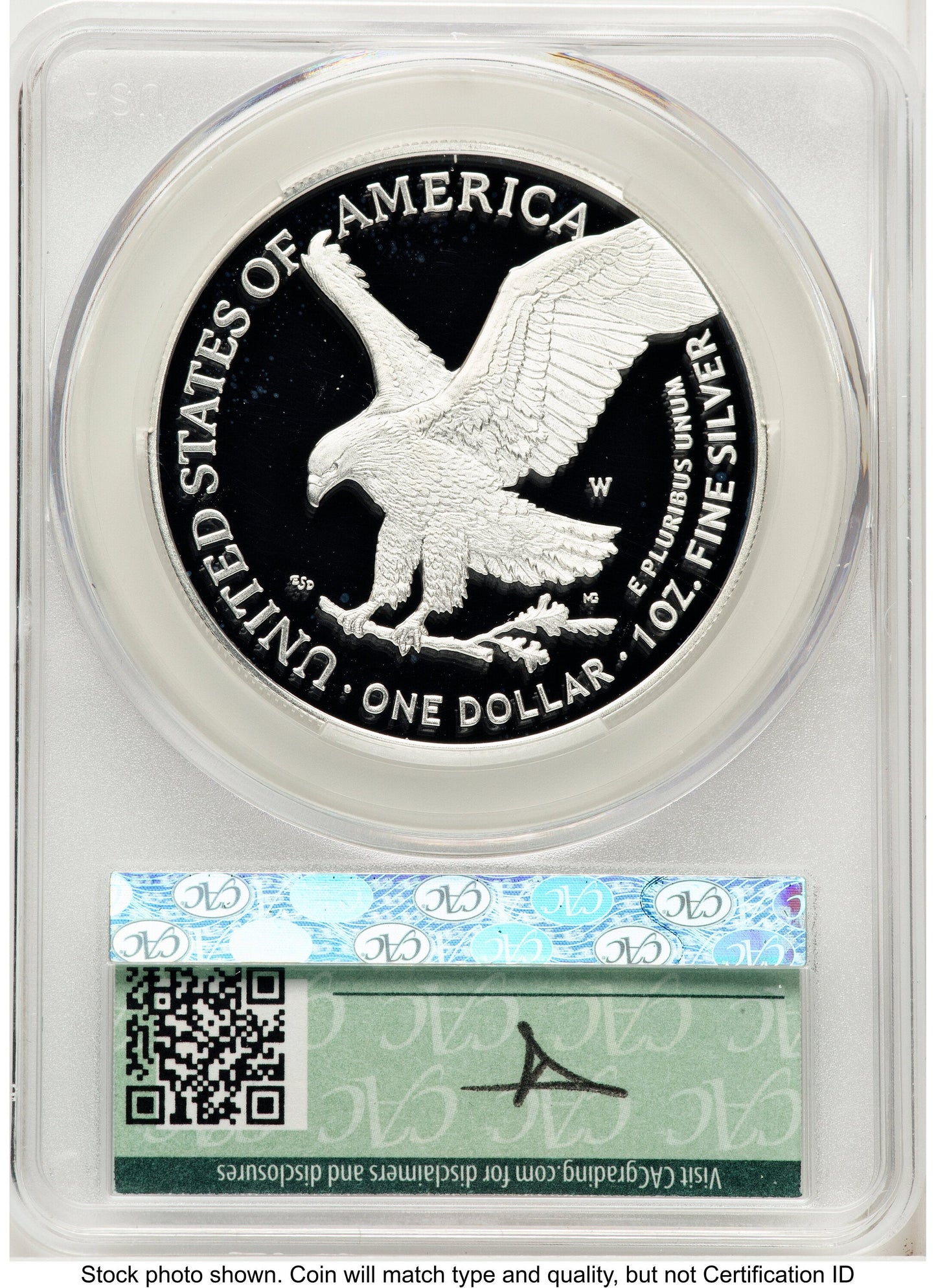 2025-W Proof Silver Eagle Privy Laser Engraved 1 oz Advanced Delivery Louis Palafoutas CACG PR70
