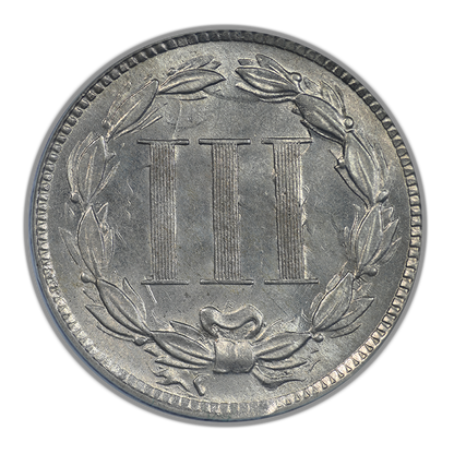 1887 Three Cent Nickel Piece 3CN PCGS MS61 OGH