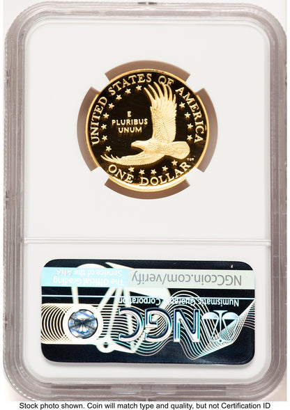 2025-W 1/2 oz Proof Gold Sacagawea 25th Anniversary FDI Randy'L Teton Sacagawea NGC PF70