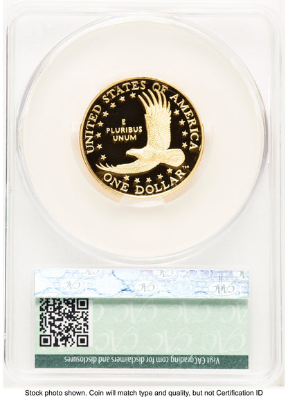 2025-W 1/2 oz Proof Gold Sacagawea 25th Anniversary First Day of Delivery Ron Drzewucki CACG PR70