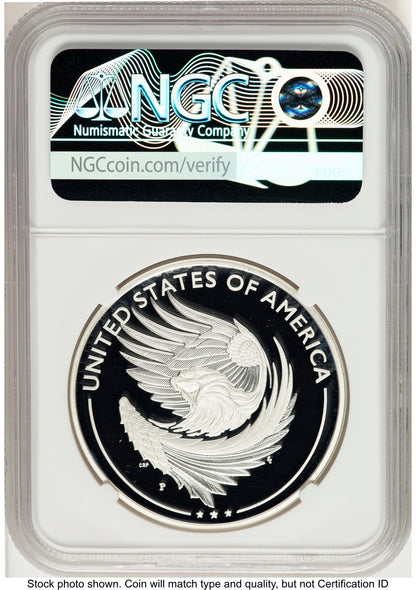 2025-P Silver American Liberty High Relief Medal ER Blue Medals and Tokens NGC MS70