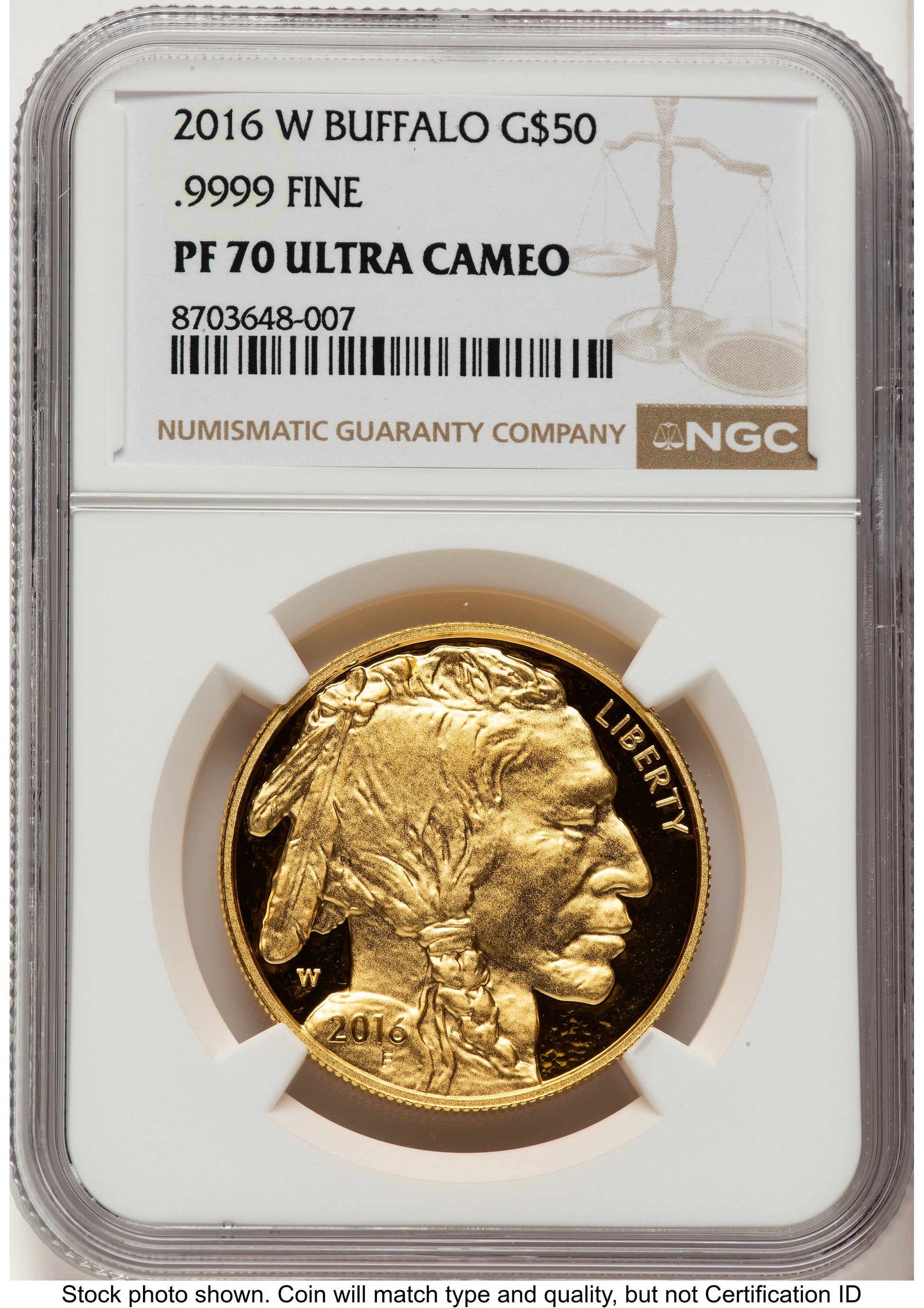 2016-W Proof Gold Buffalo 1 oz Brown Label NGC PF70