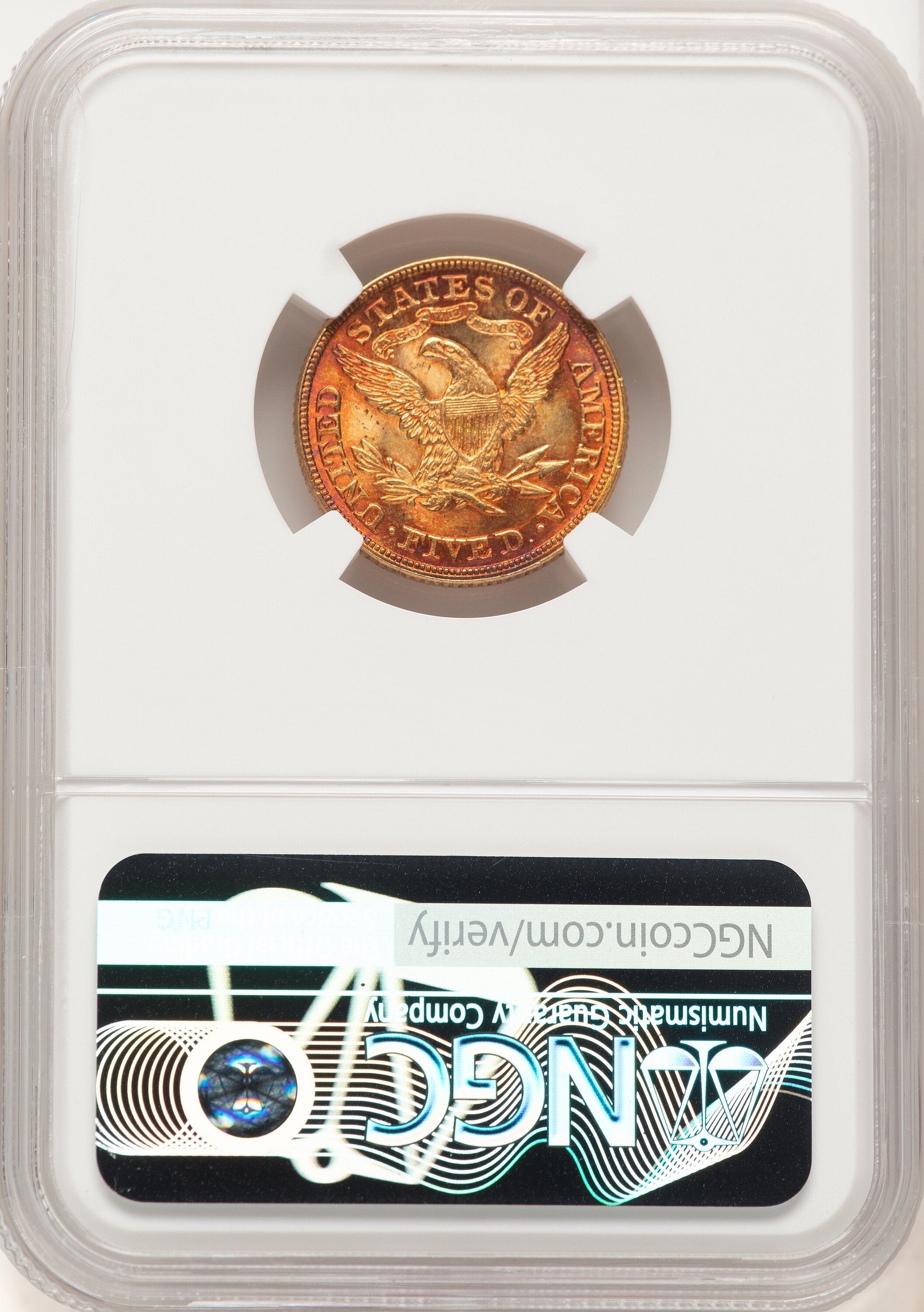 1880 $5 Liberty Half Eagle NGC MS65