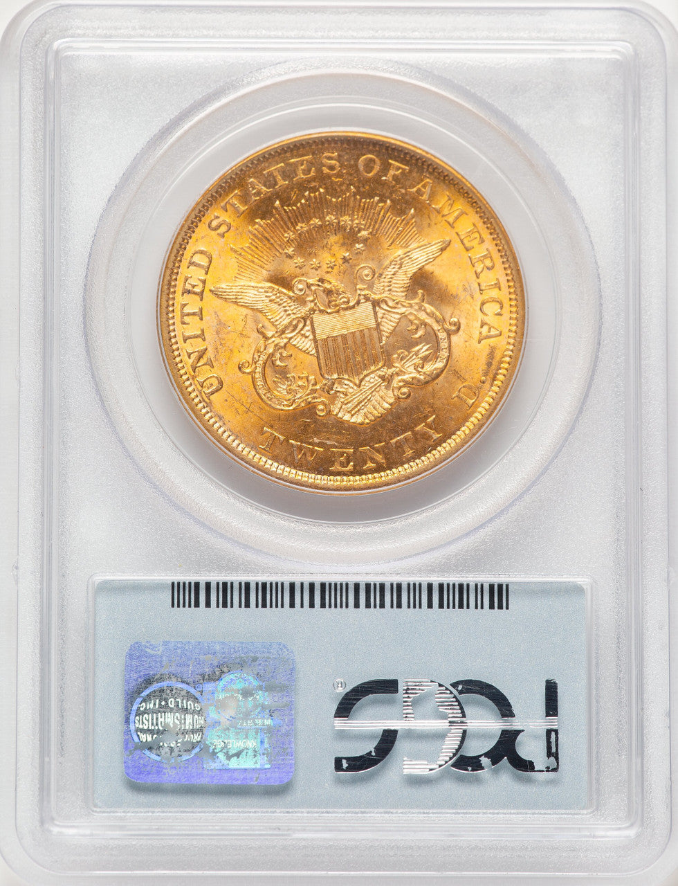 1856 $20 Liberty Double Eagle PCGS MS63
