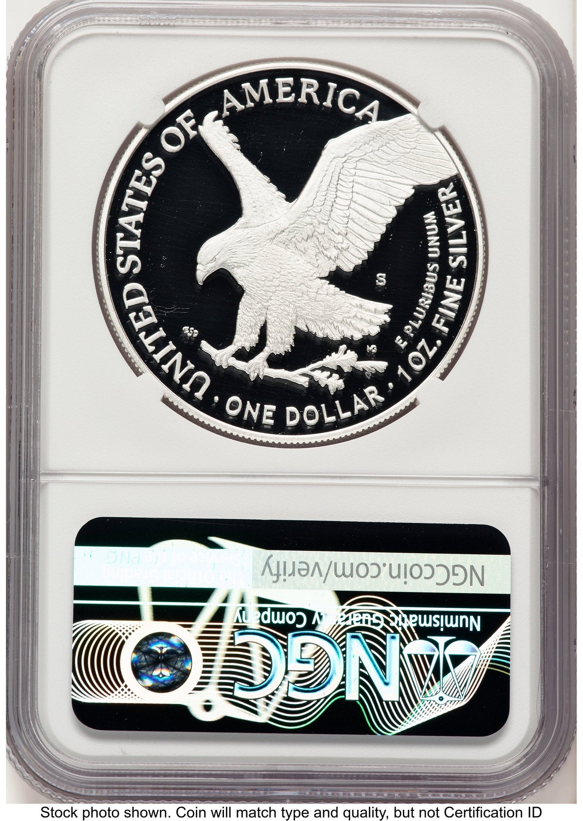 2025-S Proof Silver Eagle Privy U.S. Navy 250th Anniversary 1 oz AR Jeff Garrett Red Book NGC PF70