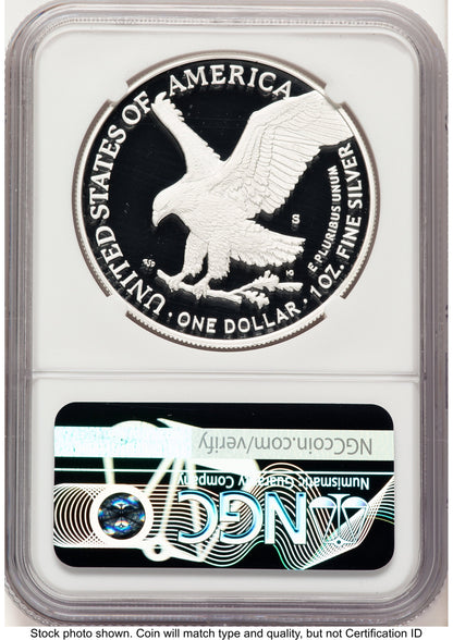 2025-S Proof Silver Eagle Privy U.S. Navy 250th Anniversary 1 oz AR Mike Castle NGC PF70