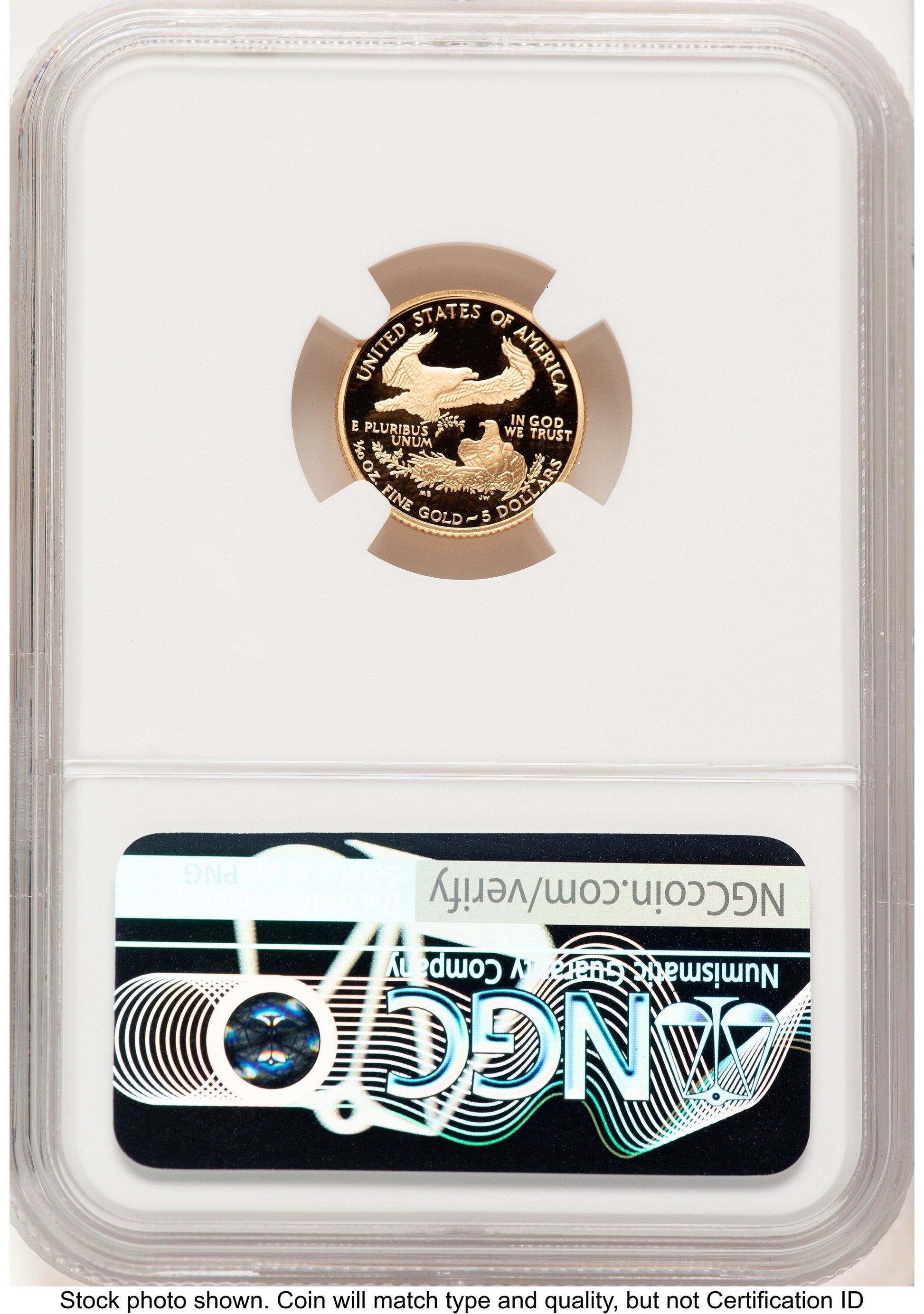 2005-W Proof Gold Eagle 1/10 oz Brown Label NGC PF70