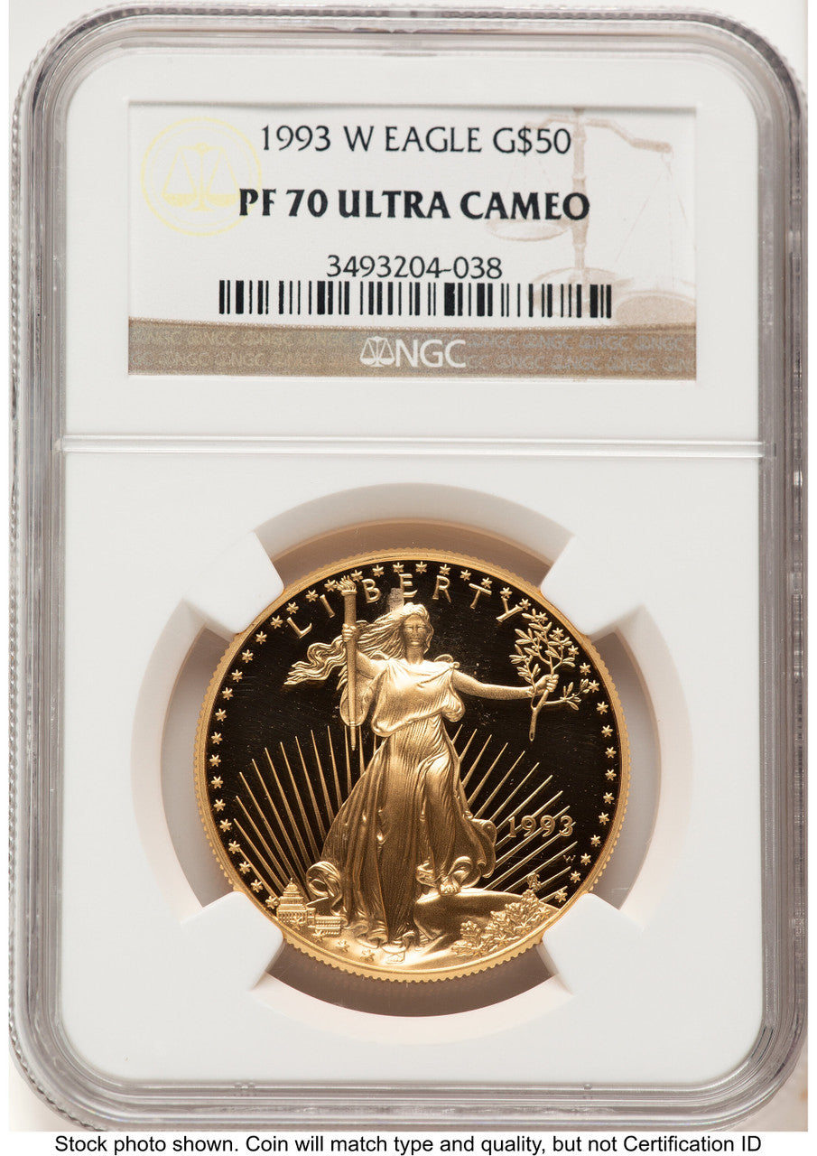 1993-W Proof Gold Eagle 1 oz Brown Label NGC PF70 (522240164)