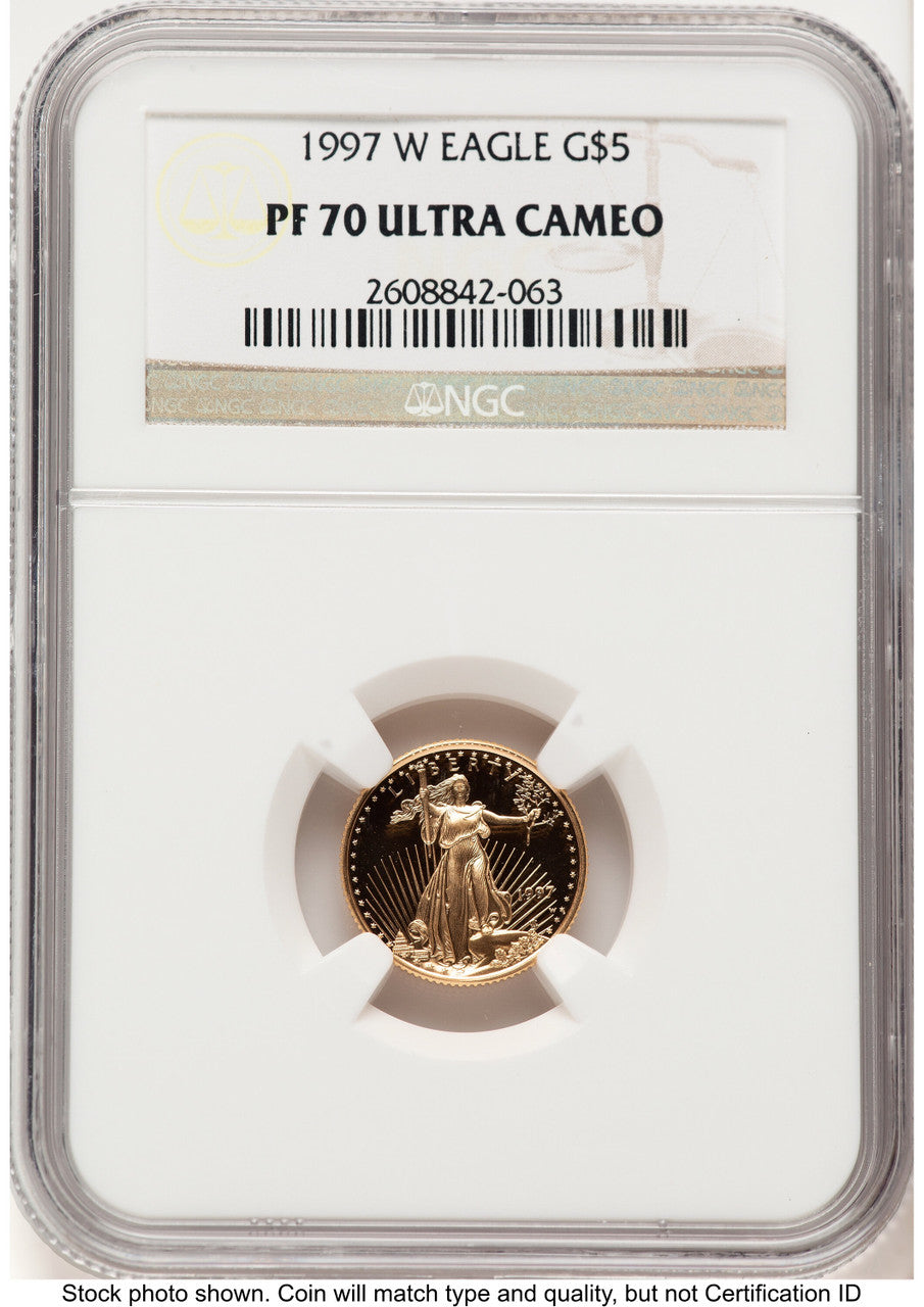 1997-W Proof Gold Eagle 1/10 oz Brown Label NGC PF70 (522240179)
