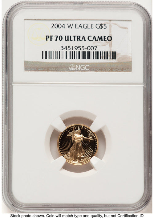 2004-W Proof Gold Eagle 1/10 oz Brown Label NGC PF70 (522240249)