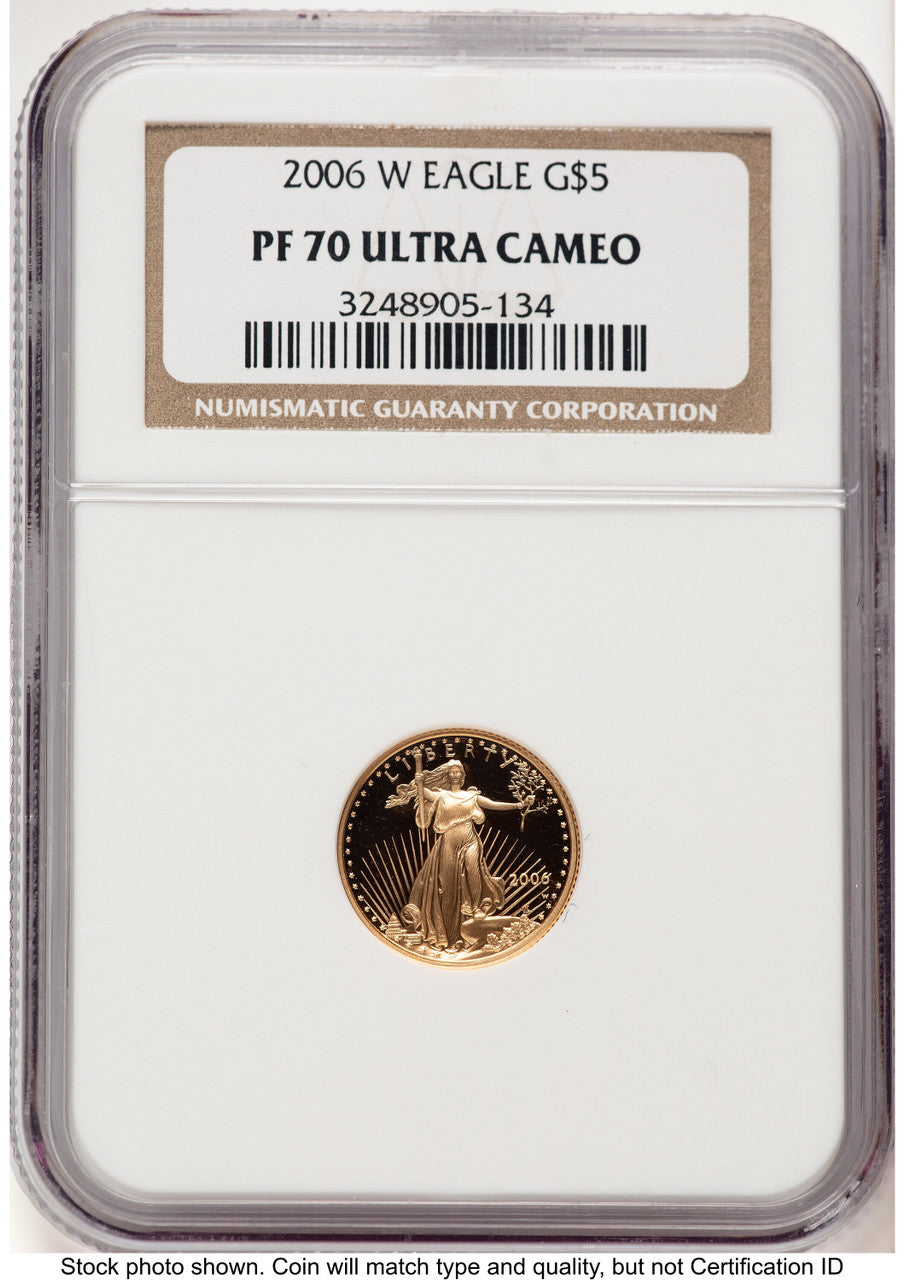 2006-W Proof Gold Eagle 1/10 oz Brown Label NGC PF70 (522240330)