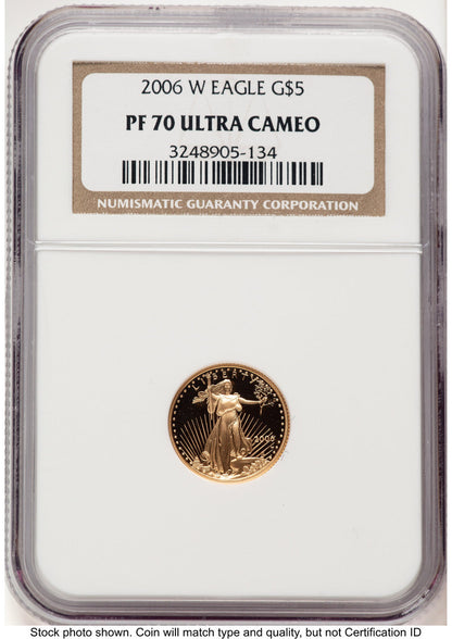 2006-W Proof Gold Eagle 1/10 oz Brown Label NGC PF70 (522240330)