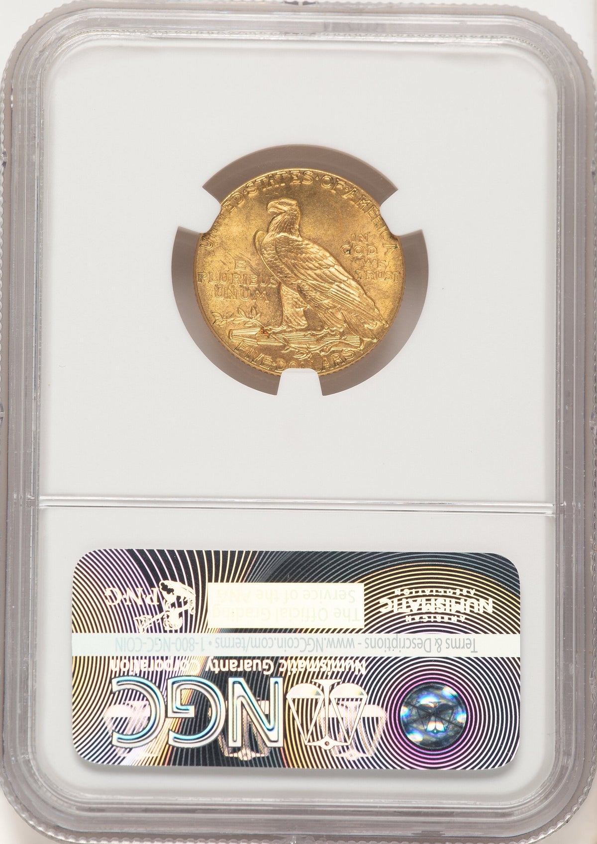 1912 $5 Indian Half Eagle NGC MS65
