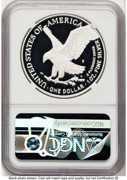 2025-S Proof Silver Eagle Privy U.S. Navy 250th Anniversary 1 oz FDI Mike Castle NGC PF70