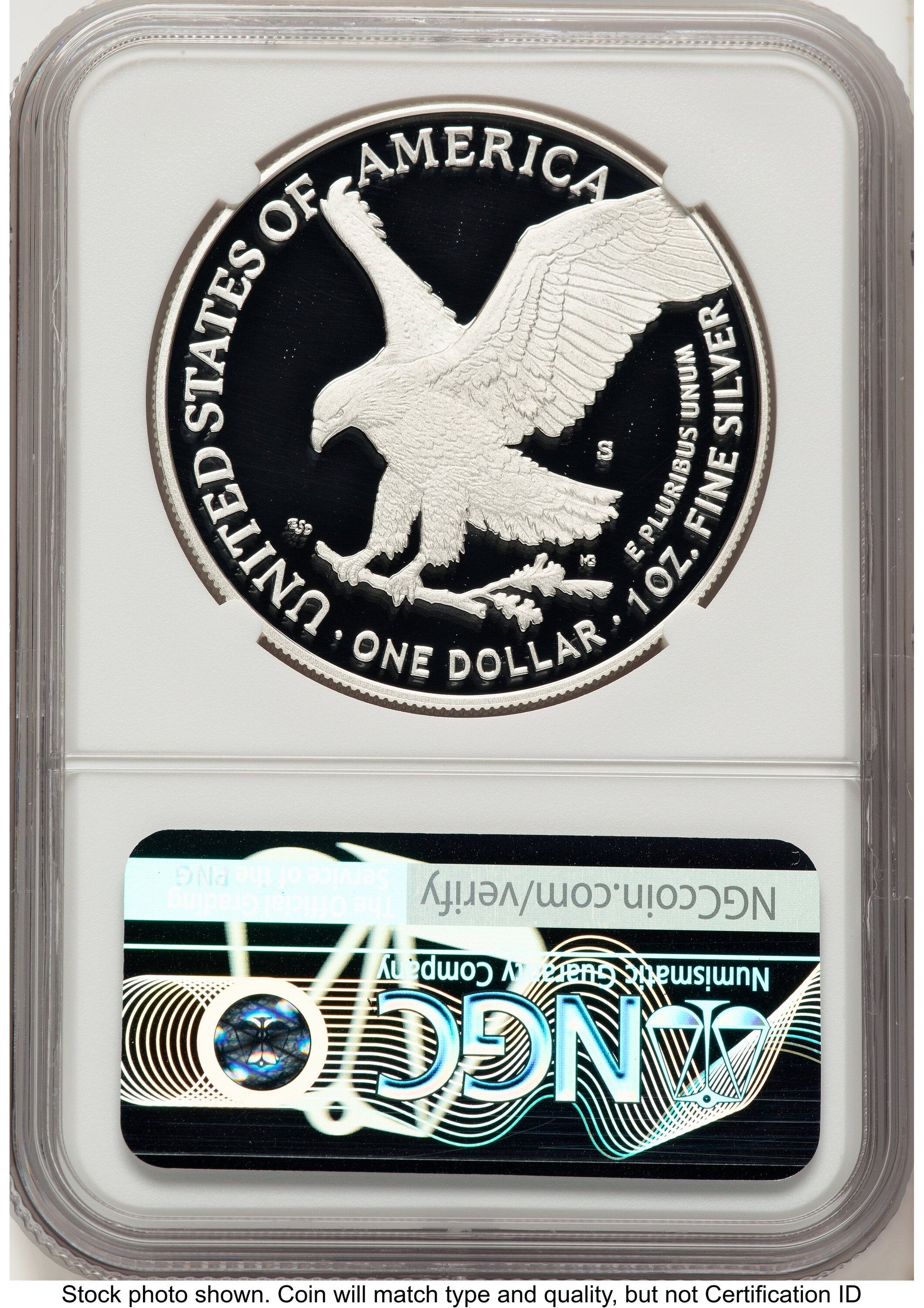 2025-S Proof Silver Eagle Privy U.S. Navy 250th Anniversary 1 oz ER Blue NGC PF70