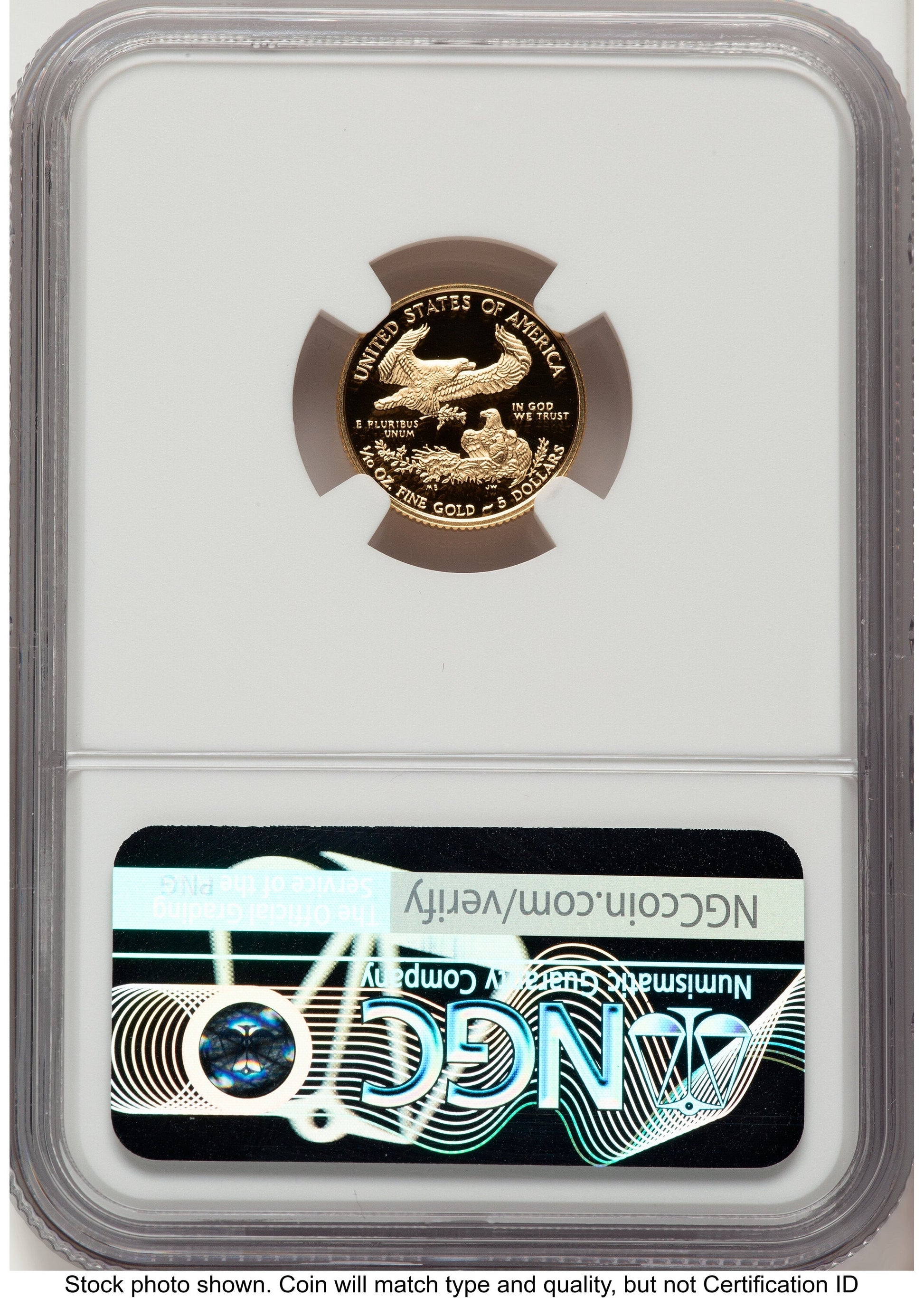 2018-W Proof Gold Eagle 1/10 oz Brown Label NGC PF70