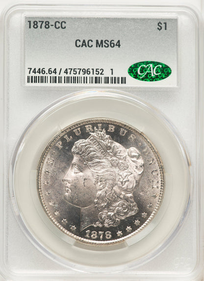 1878-CC Morgan Dollar CACG MS64