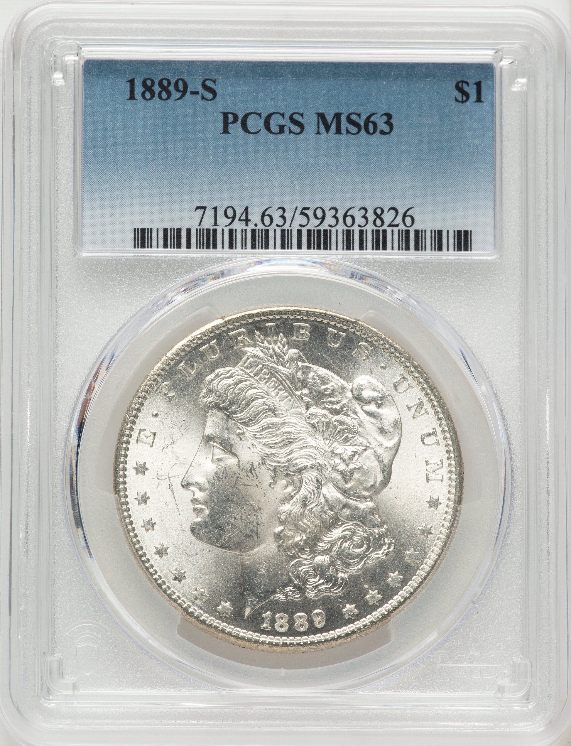 1889-S Morgan Dollar PCGS MS63