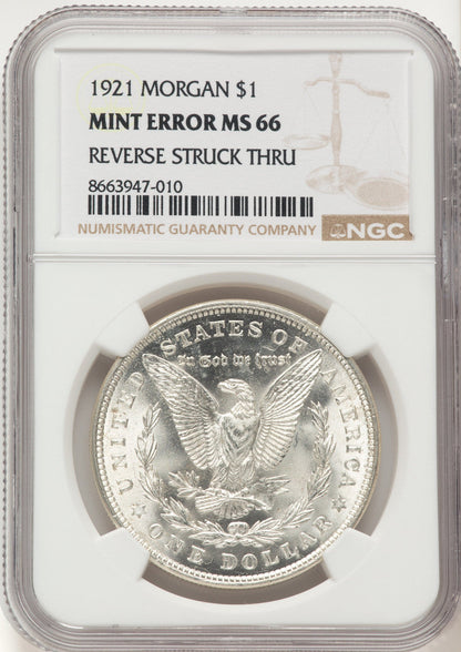 1921 Morgan Morgan Dollar NGC MS66