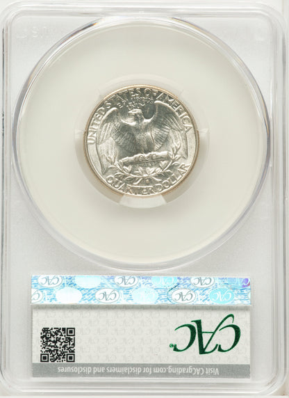 1932-S 25C Washington Quarter CACG AU58
