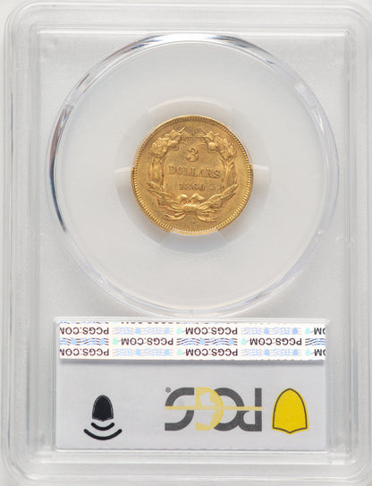 1860 $3 Three Dollar Gold Pieces PCGS MS61