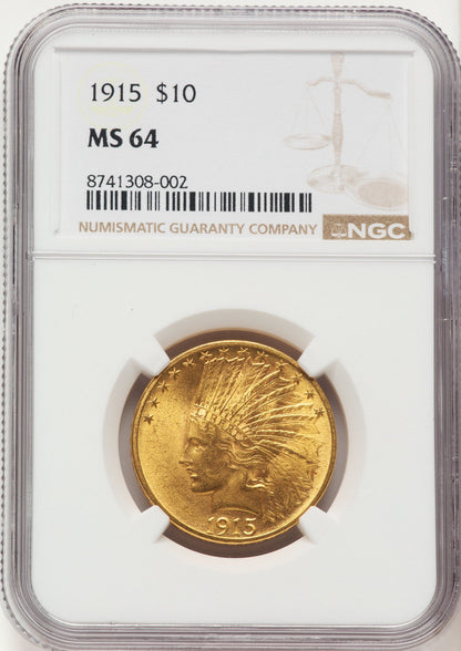 1915 $10 Indian Eagle NGC MS64