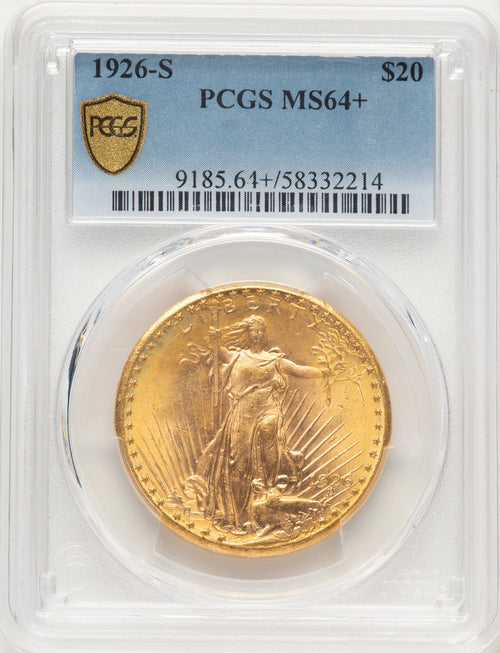 1926-S $20 Saint-Gaudens Double Eagle PCGS MS64+