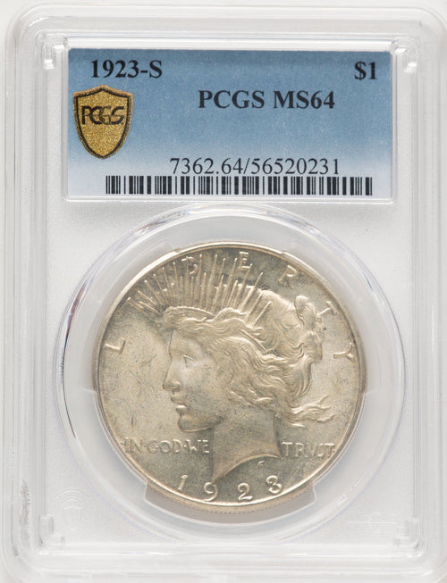 1923-S Peace Dollar PCGS MS64