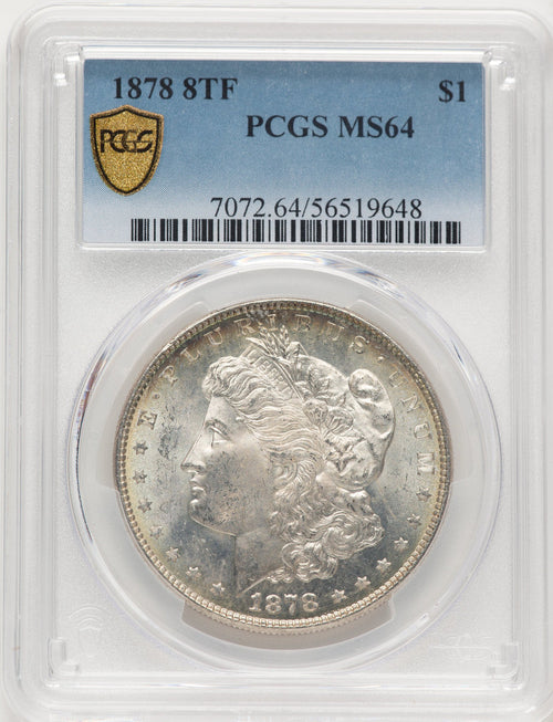 1878 8TF Morgan Dollar PCGS MS64
