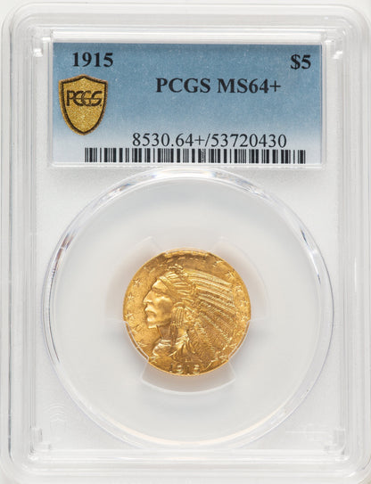 1915 $5 Indian Half Eagle PCGS MS64+