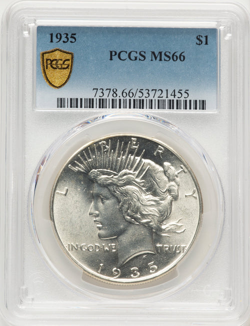 1935 Peace Dollar PCGS MS66