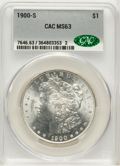 1900-S CACG Secure Morgan Dollar CACG MS63
