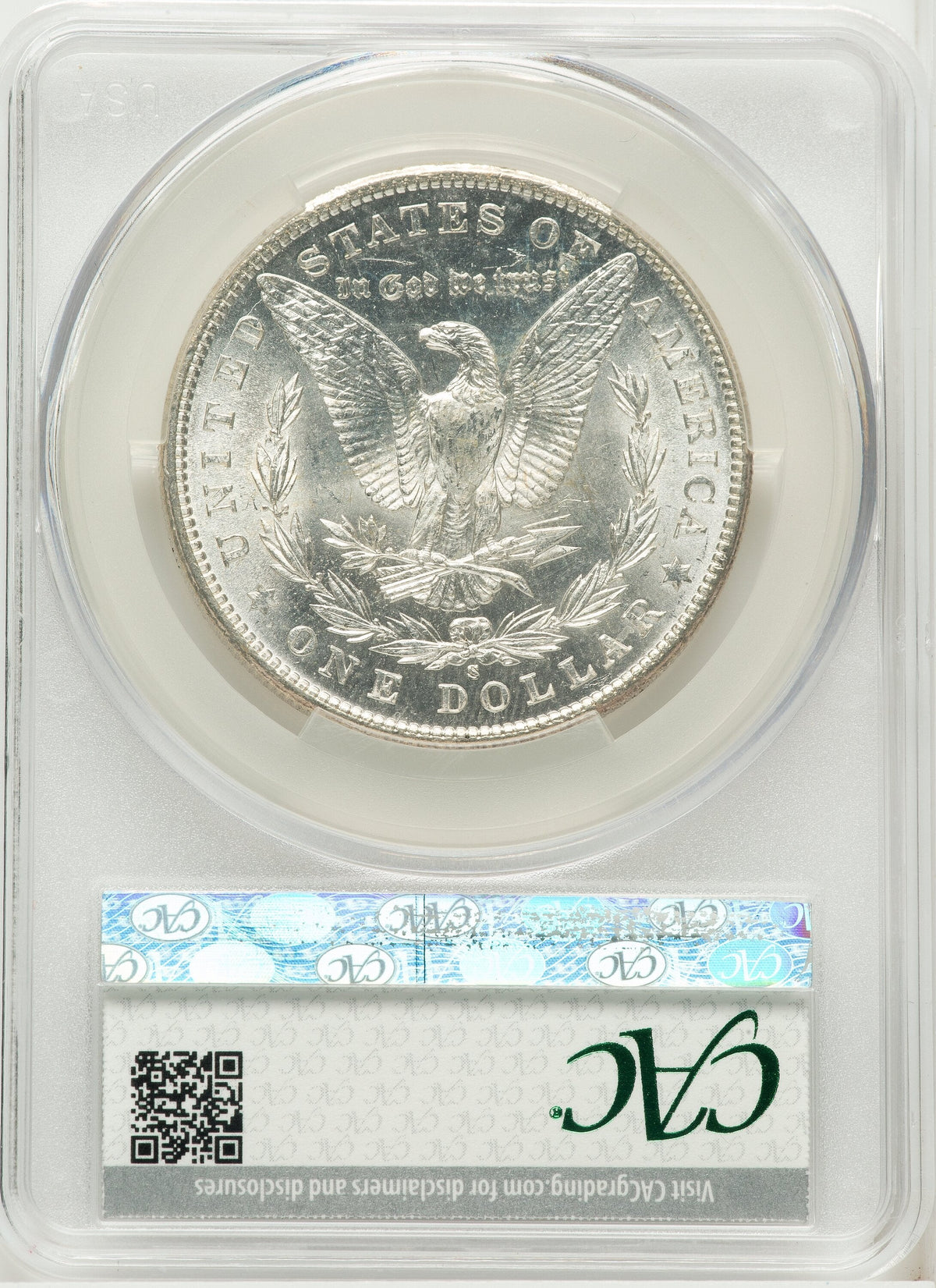 1900-S CACG Secure Morgan Dollar CACG MS63