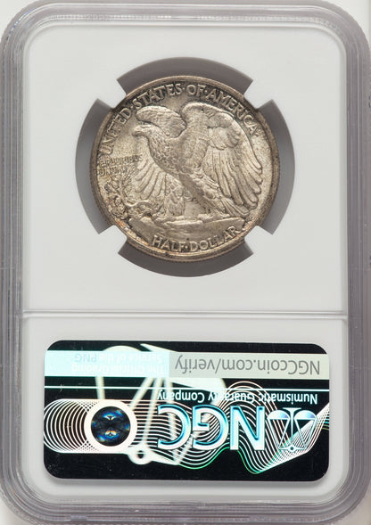 1917-D 50C OBVERSE Walking Liberty Half Dollar NGC MS65
