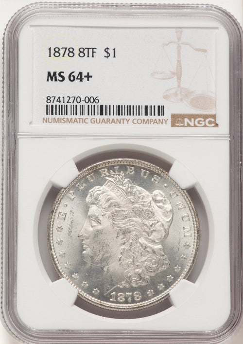 1878 8TF Morgan Dollar NGC MS64+