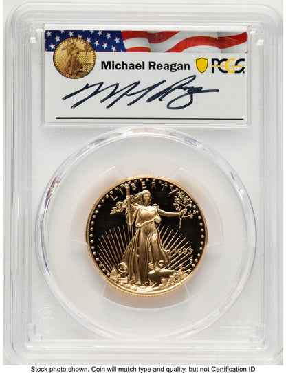 1993-P Proof Gold Eagle 1/2 oz Reagan Legacy Series Michael Reagan PCGS PR70