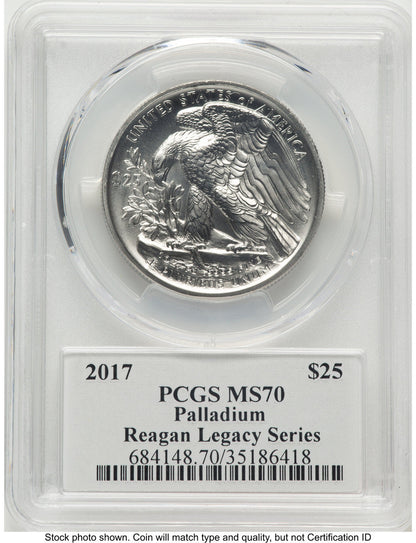 2017 Palladium Eagle 1 oz Reagan Legacy Series Michael Reagan PCGS MS70