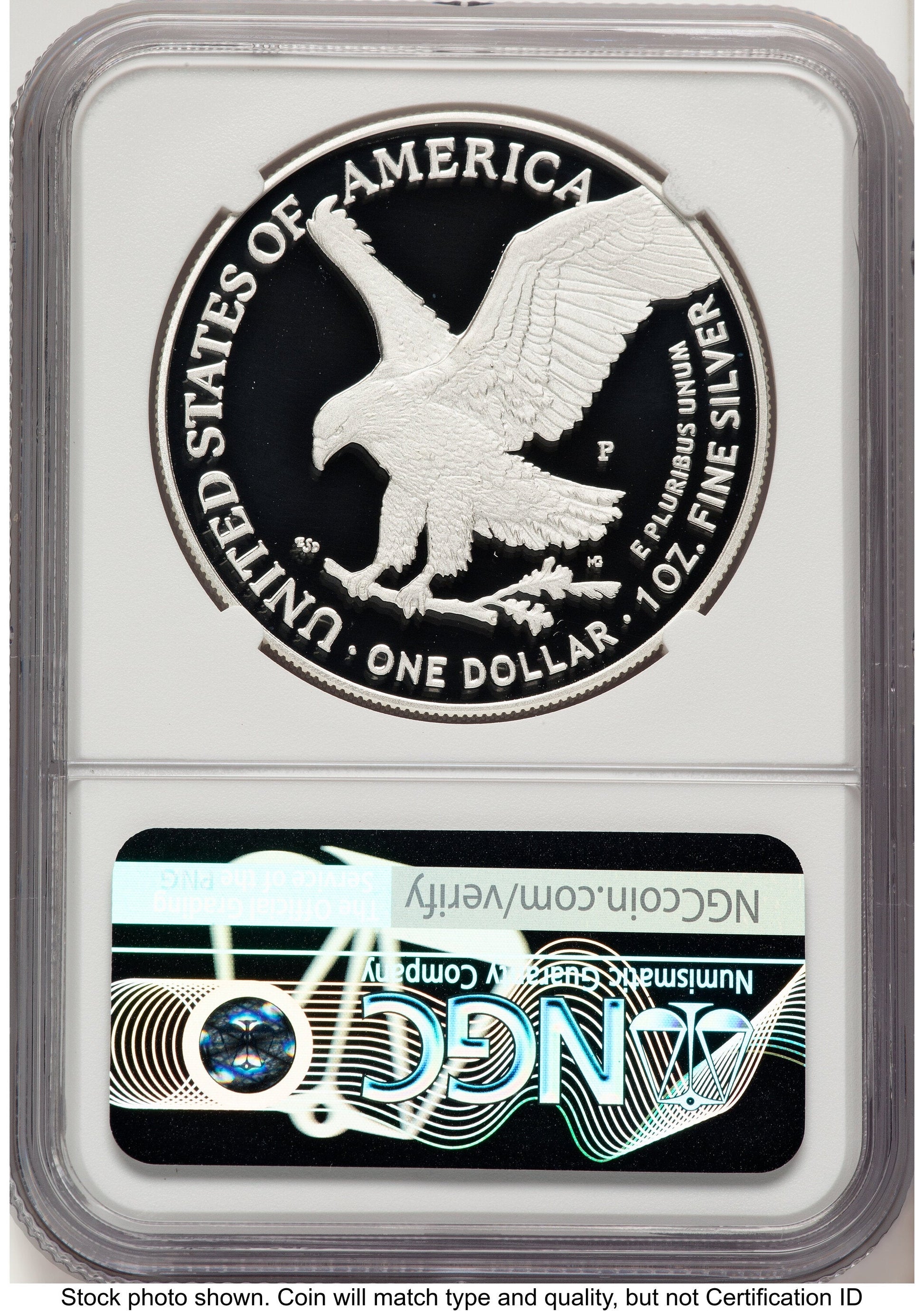 2025-P Proof Silver Eagle Privy U.S. Marine Corps 250th Anniversary 1 oz FDI Mike Castle NGC PF70