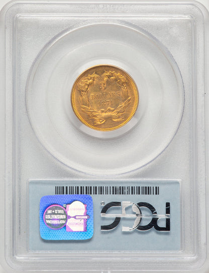 1874 $3 Three Dollar Gold Pieces PCGS AU58