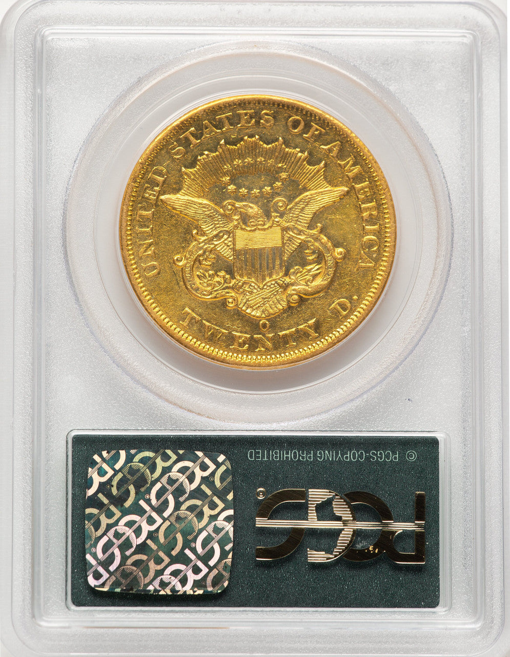 1860-O $20 Liberty Double Eagle PCGS AU50